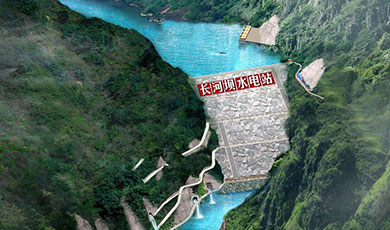 四川大渡河长河坝水电站